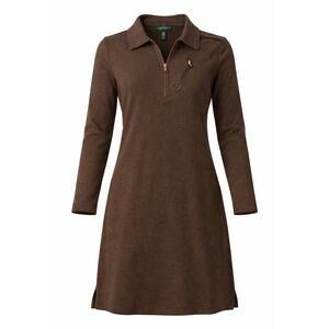 Lauren Jeans Co Ralph Lauren Brown 1/4 Zip Sweater Dress Women L